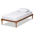 Baxton Studio Iseline Modern and Contemporary Walnut Brown Finished Wood Twin Size Platform Bed Frame 183-11176-Zoro